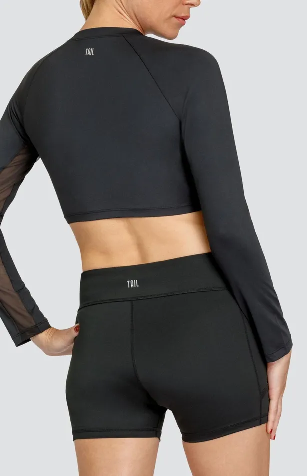 Women Tail Activewear Sun Protection Layers Sasha Layering Top Onyx Black