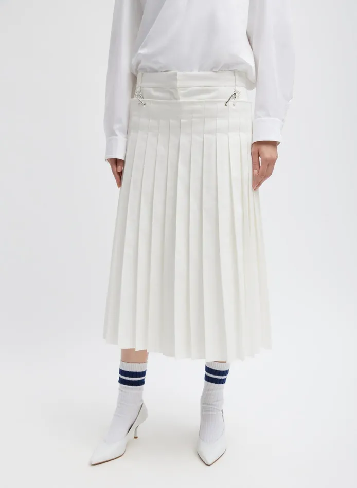 Women Tibi Skirts Chino Convertible Pleated Skirt