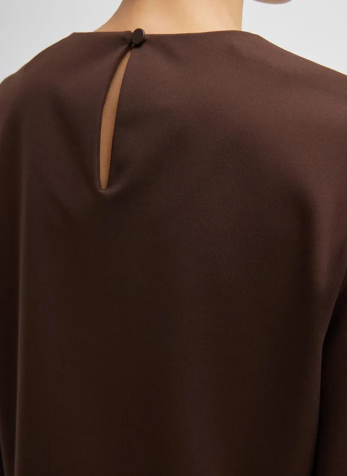 Women Tibi Tops Compact Ultra Stretch Knit Long Sleeve Slim Top