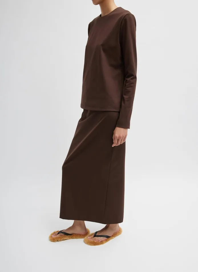 Women Tibi Tops Compact Ultra Stretch Knit Long Sleeve Slim Top