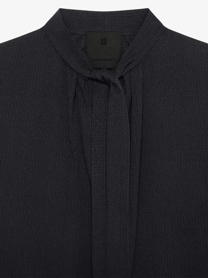 Women Tops and Shirts Givenchy Blouse In 4G Silk With Lavalliere Black