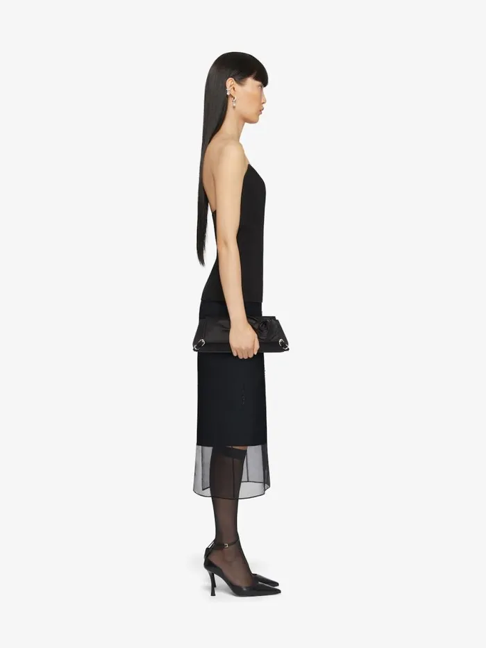 Women Tops and Shirts Givenchy Corset Bustier Top In Crepe And Satin Black