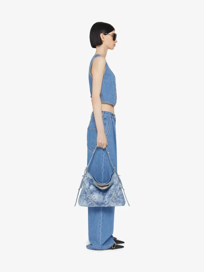 Women Tops and Shirts Givenchy Voyou Waistcoat In Denim Deep Blue
