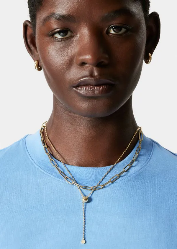 Women Tops and Tshirts and Other Stories Crewneck TShirt Mid Blue