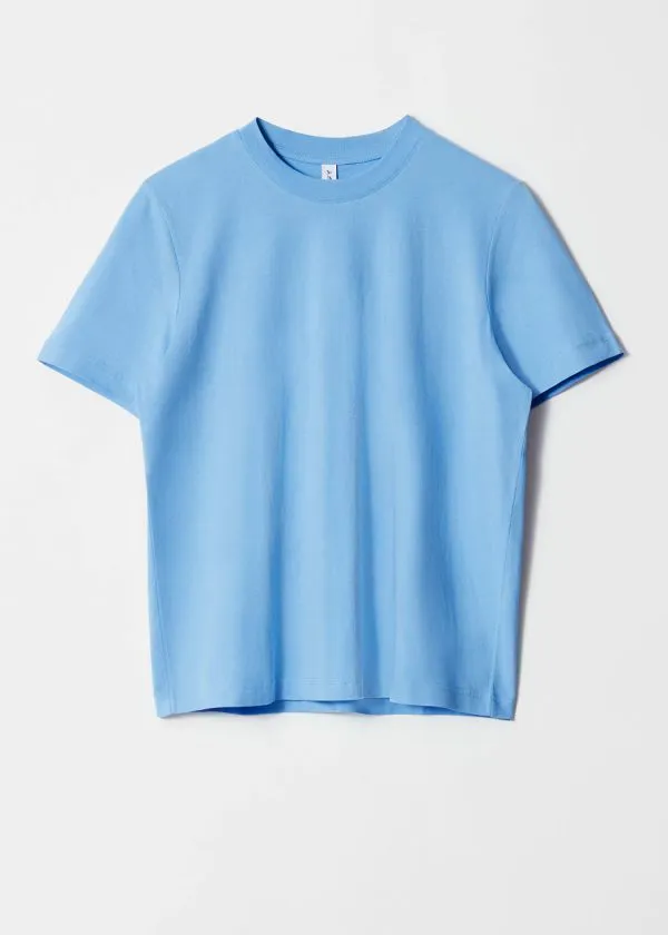 Women Tops and Tshirts and Other Stories Crewneck TShirt Mid Blue
