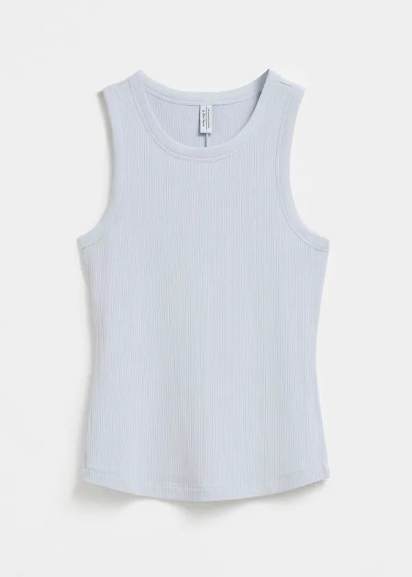 Women Tops and Tshirts and Other Stories Fitted Tank Top Light Blue
