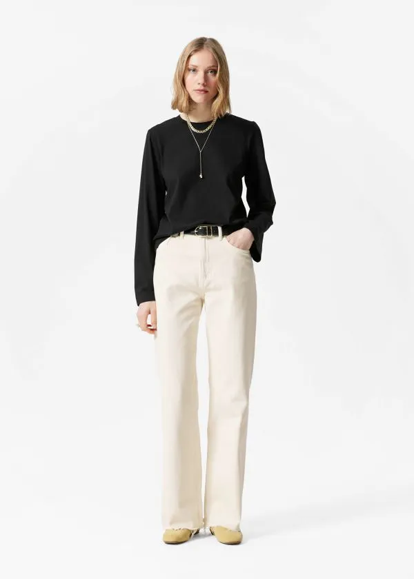 Women Tops and Tshirts and Other Stories Jersey Top Black