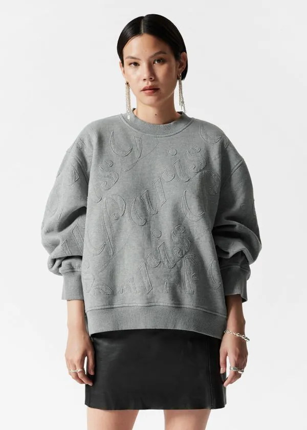 Women Tops and Tshirts and Other Stories Oversized Sweatshirt Grey Melange