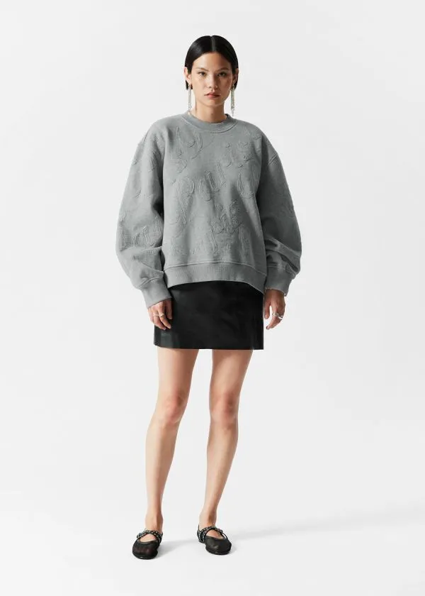 Women Tops and Tshirts and Other Stories Oversized Sweatshirt Grey Melange Women Tops and Tshirts and Other Stories Oversized Sweatshirt Grey Melange