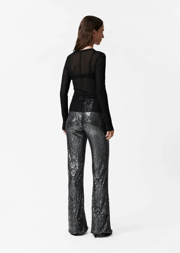 Women Tops and Tshirts and Other Stories Sheer Silk Top Black