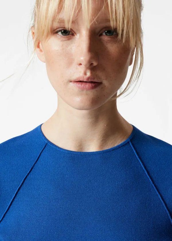 Women Tops and Tshirts and Other Stories WideSleeve OpenBack Top Blue