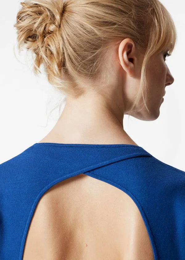 Women Tops and Tshirts and Other Stories WideSleeve OpenBack Top Blue