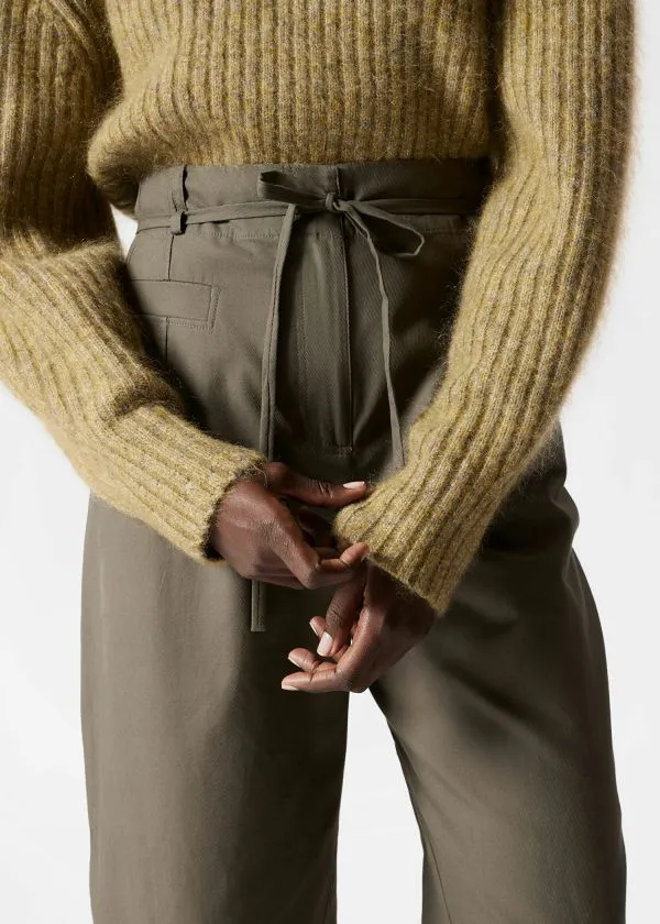 Women Trousers and Other Stories BarrelLeg Trousers Khaki Women Trousers and Other Stories BarrelLeg Trousers Khaki