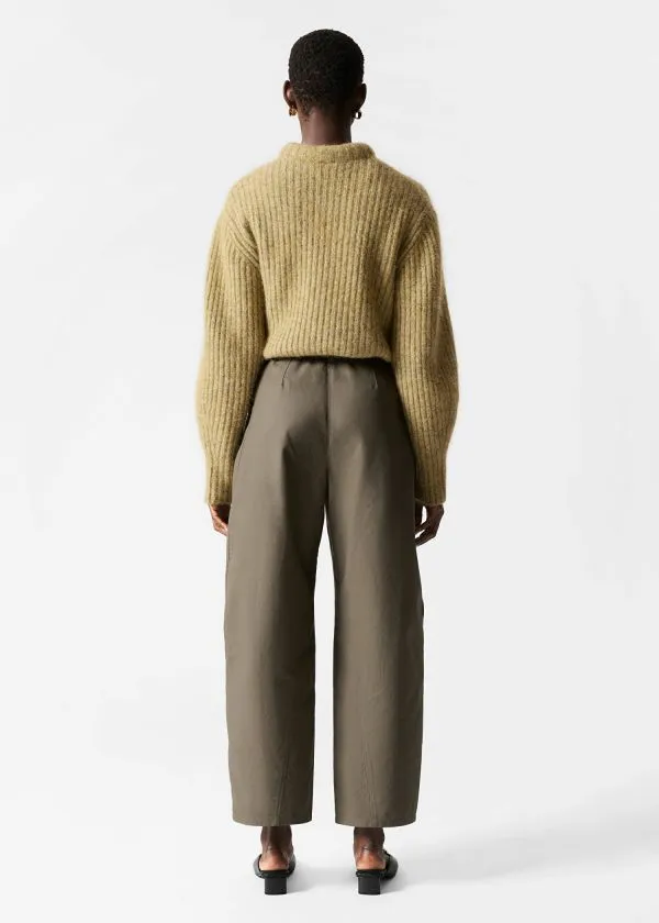 Women Trousers and Other Stories BarrelLeg Trousers Khaki Women Trousers and Other Stories BarrelLeg Trousers Khaki