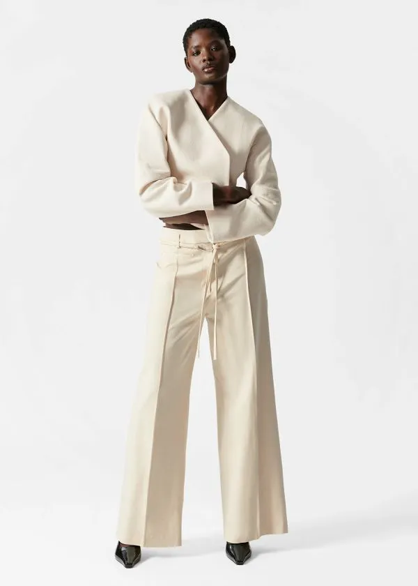 Women Trousers and Other Stories DecoBuckle Tailored Trousers Ecru