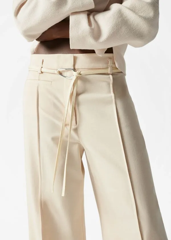 Women Trousers and Other Stories DecoBuckle Tailored Trousers Ecru Women Trousers and Other Stories DecoBuckle Tailored Trousers Ecru