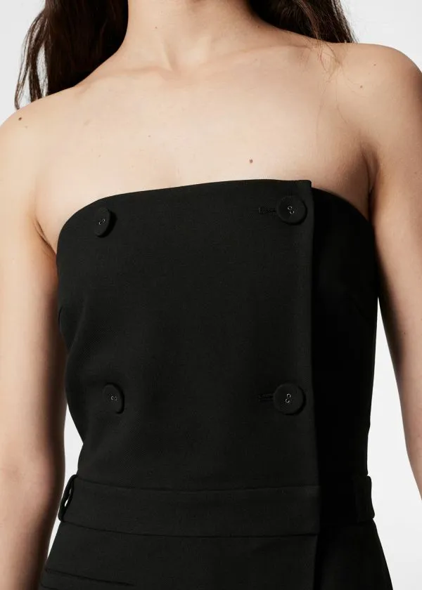 Women Trousers and Other Stories DoubleBreasted Bustier Jumpsuit Black