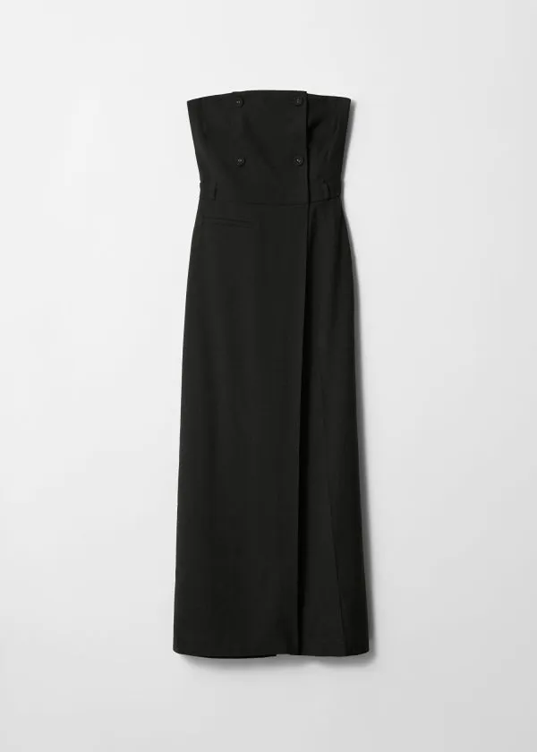 Women Trousers and Other Stories DoubleBreasted Bustier Jumpsuit Black