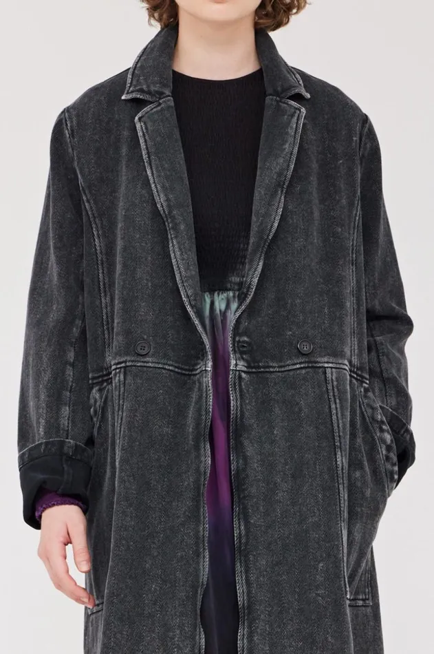 Women Twill Black Orchid Coat Raquel Allegra Jackets