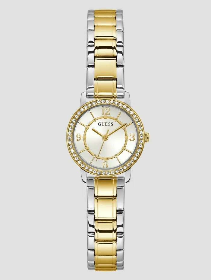 Women TwoTone Analog Watch SilverGold Watches GUESS