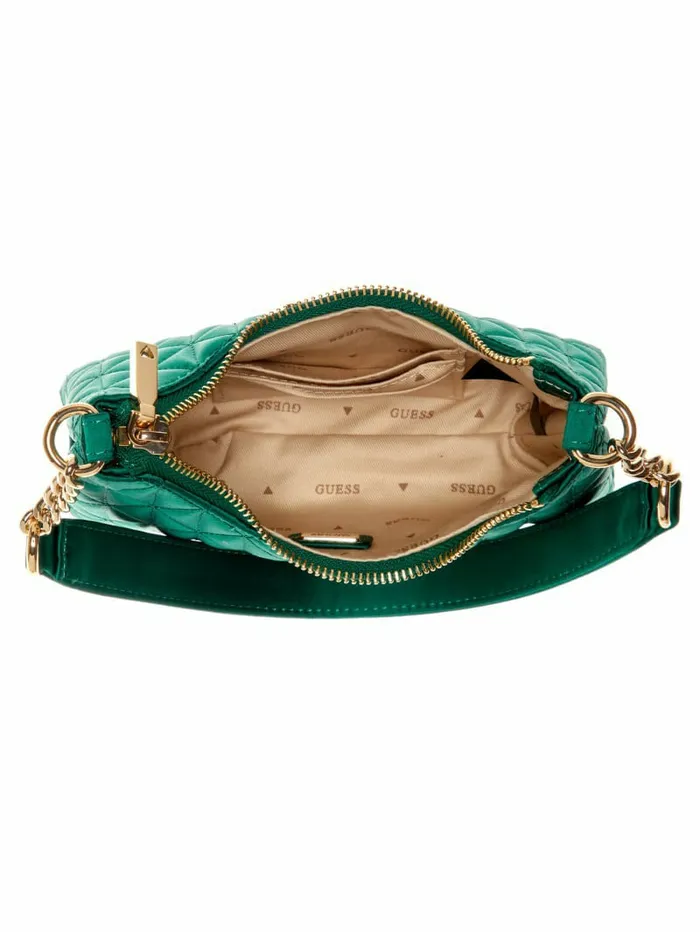 Women Velina Quilted Satin Mini Shoulder Bag BleuEmerson Wash Handbags GUESS Women Velina Quilted Satin Mini Shoulder Bag BleuEmerson Wash Handbags GUESS