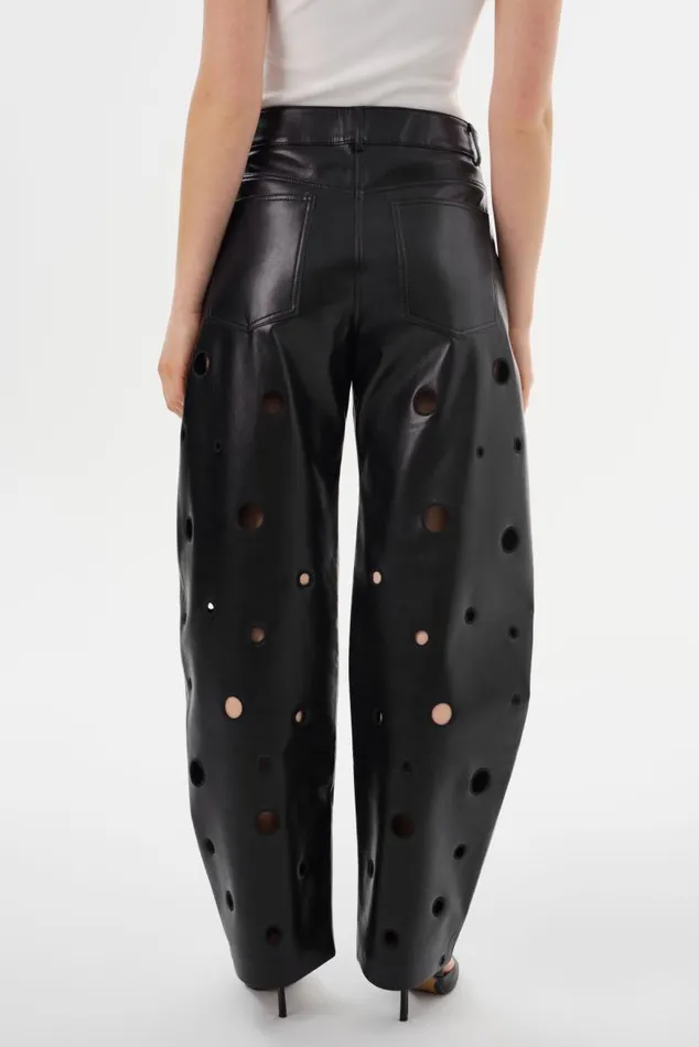 Women VENTANA Recycled Leather Pants Black LAMARQUE Pants and Shorts