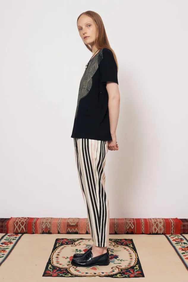 Women Vintage Fleece Black Kibo Tee Raquel Allegra Tops
