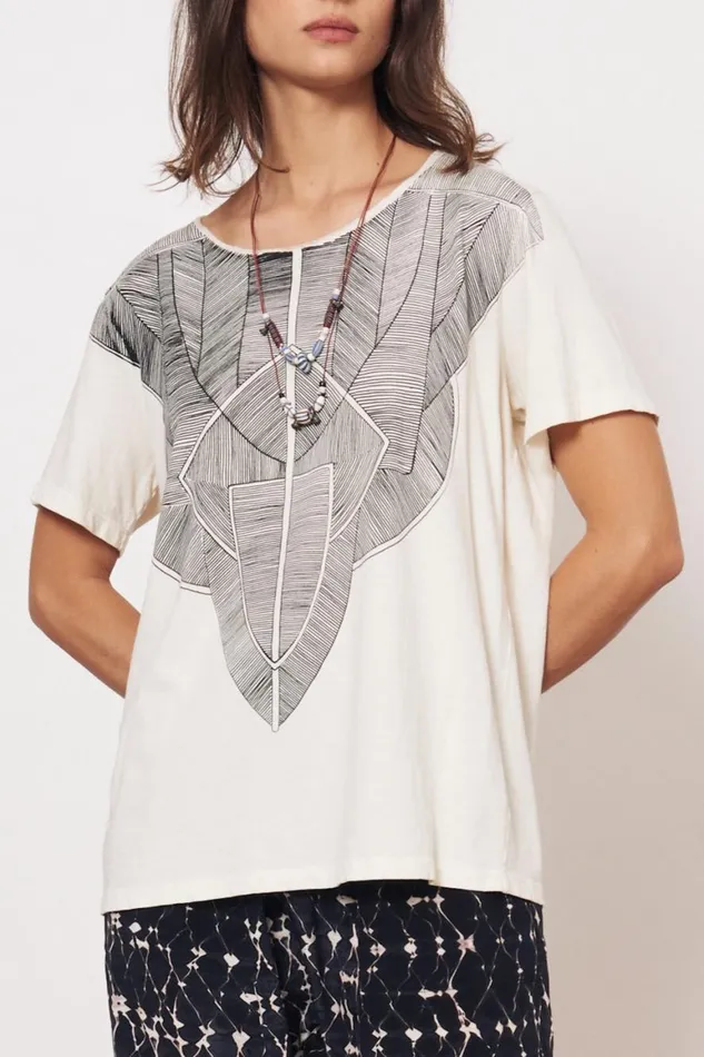 Women Vintage Fleece Dirty White Kibo Tee Raquel Allegra TShirts