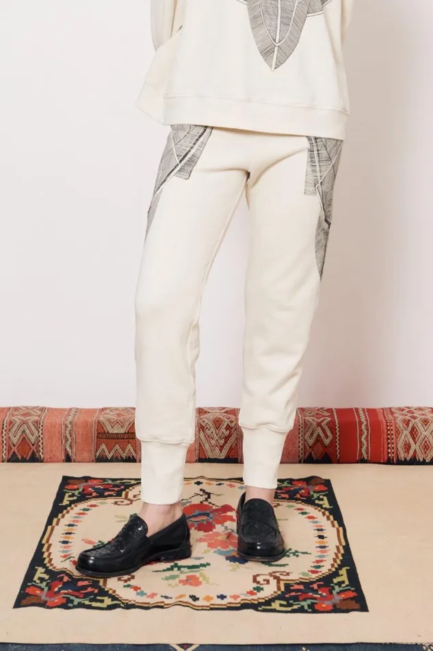 Women Vintage Fleece Dirty White Kongo Pant Raquel Allegra Bottoms
