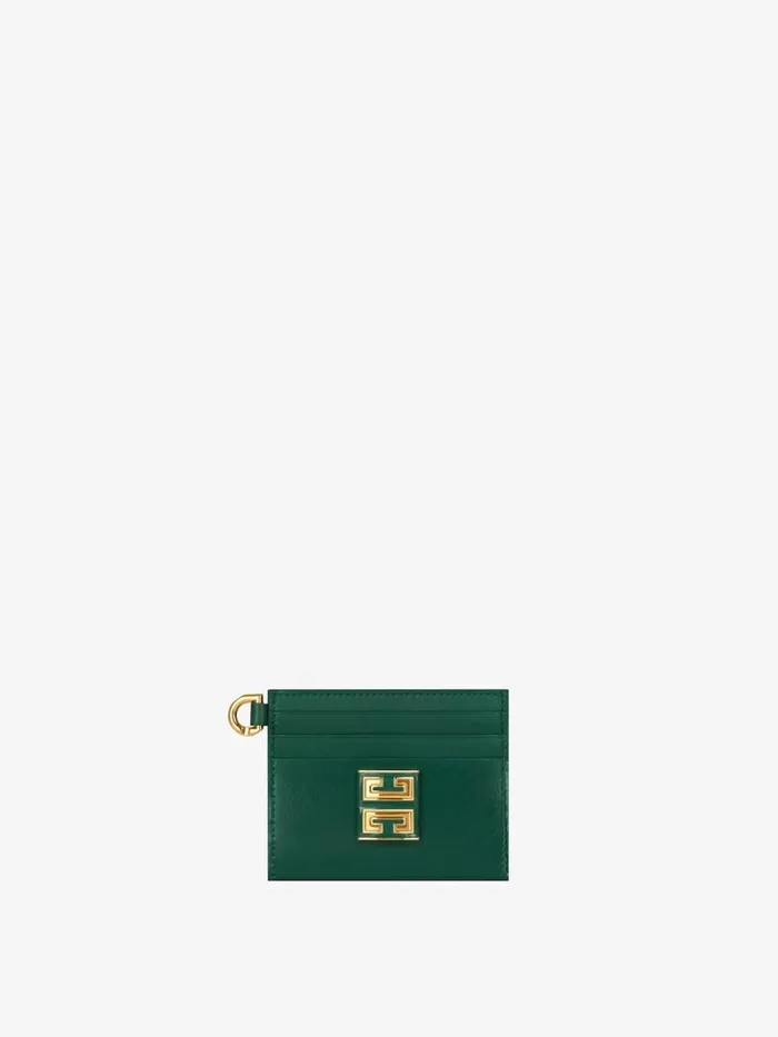 Women Wallets and Card Holders Givenchy 4G Card Holder In Box Leather Emerald Green Women Wallets and Card Holders Givenchy 4G Card Holder In Box Leather Emerald Green