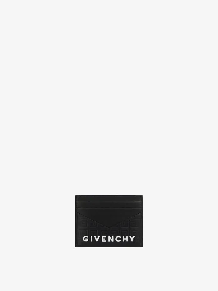 Women Wallets and Card Holders Givenchy GCut Card Holder In 4G Leather Black