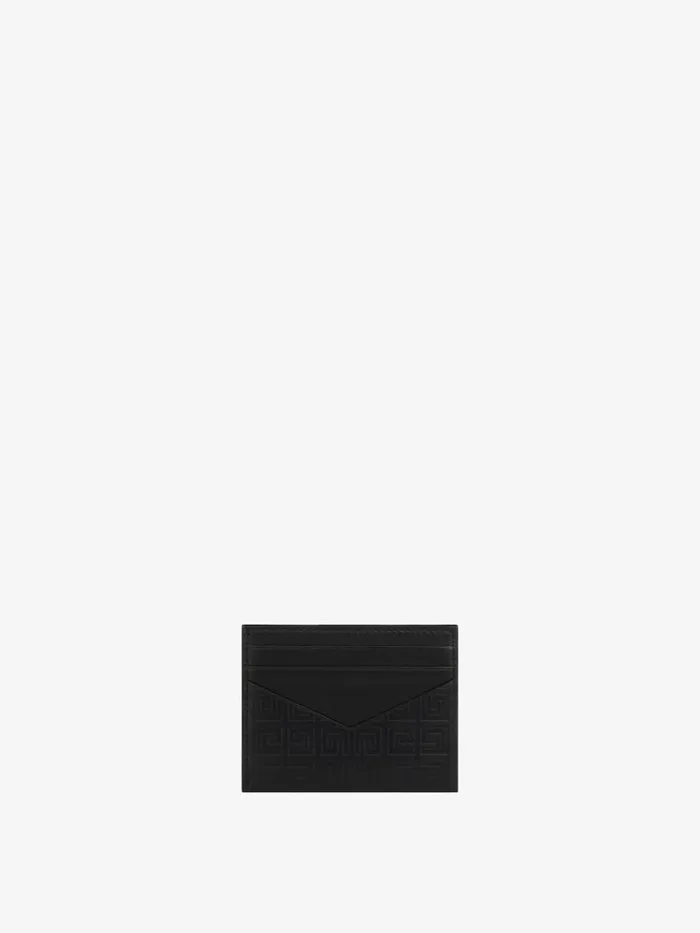 Women Wallets and Card Holders Givenchy GCut Card Holder In 4G Leather Black Women Wallets and Card Holders Givenchy GCut Card Holder In 4G Leather Black