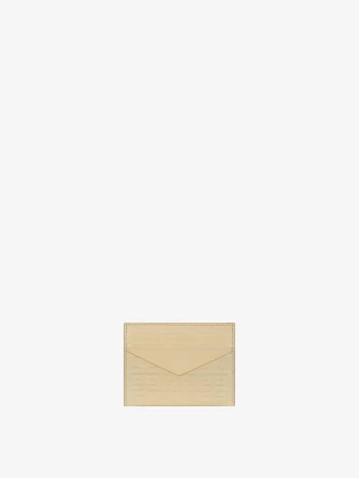 Women Wallets and Card Holders Givenchy GCut Card Holder In 4G Leather Natural Beige Women Wallets and Card Holders Givenchy GCut Card Holder In 4G Leather Natural Beige