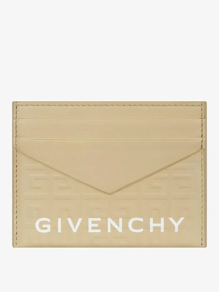Women Wallets and Card Holders Givenchy GCut Card Holder In 4G Leather Natural Beige Women Wallets and Card Holders Givenchy GCut Card Holder In 4G Leather Natural Beige