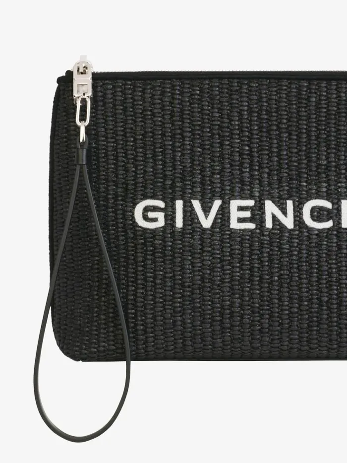 Women Wallets and Card Holders Givenchy GIVENCHY Travel Pouch In Raffia Black Women Wallets and Card Holders Givenchy GIVENCHY Travel Pouch In Raffia Black
