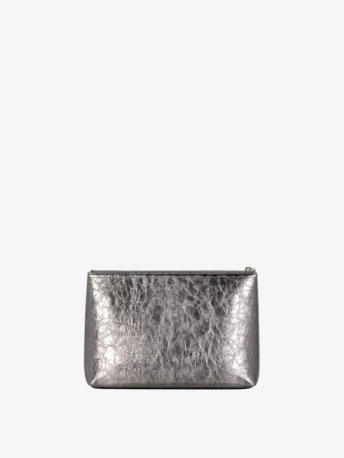 Women Wallets and Card Holders Givenchy Voyou Pouch In Laminated Leather Silvery Grey Women Wallets and Card Holders Givenchy Voyou Pouch In Laminated Leather Silvery Grey