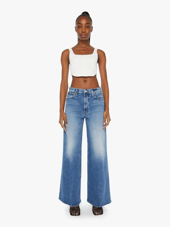 Women Wide Leg Mother Denim The Ditcher Roller Zip Skimp Wash Music Is The Medium Women Wide Leg Mother Denim The Ditcher Roller Zip Skimp Wash Music Is The Medium