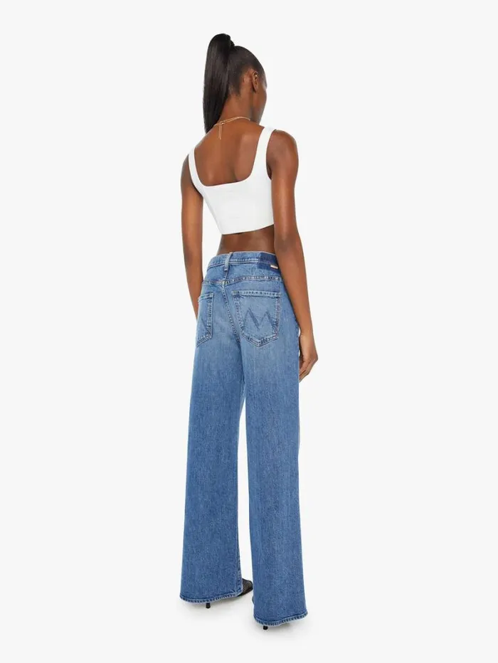 Women Wide Leg Mother Denim The Ditcher Roller Zip Skimp Wash Music Is The Medium Women Wide Leg Mother Denim The Ditcher Roller Zip Skimp Wash Music Is The Medium