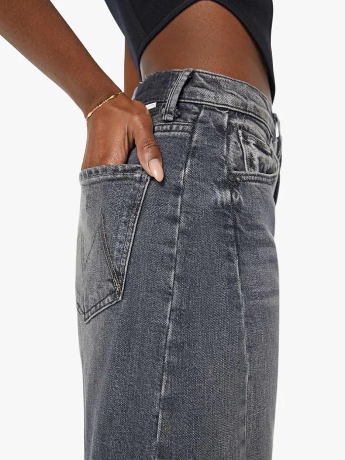 Women Wide Leg Mother Denim The HalfPipe Flood Wash Outta Sight