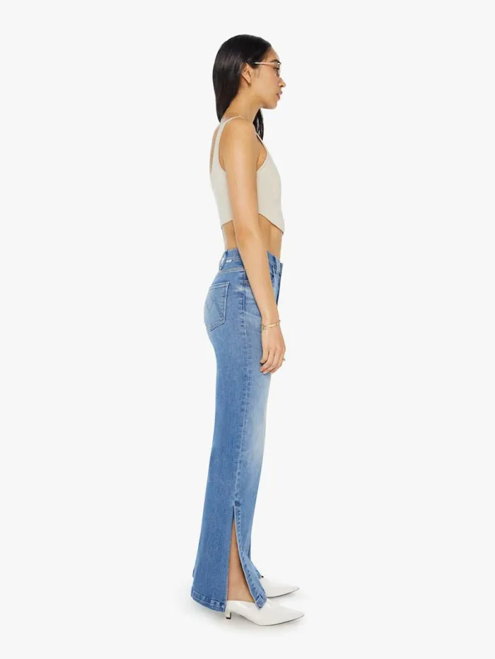 Women Wide Leg Mother Denim The Hustler Sidewinder Wash Enjoy The Ride
