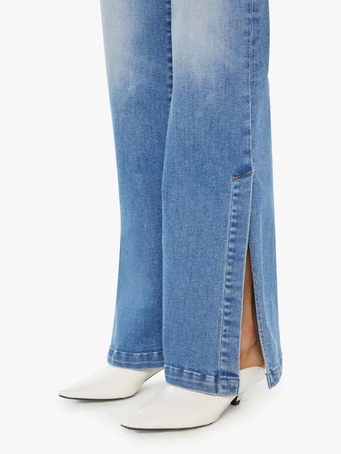 Women Wide Leg Mother Denim The Hustler Sidewinder Wash Enjoy The Ride
