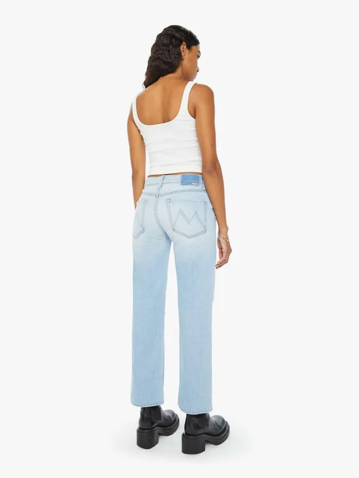 Women Wide Leg Mother Denim The Mid Rise Rambler Zip Flood Wash Ripped Off Women Wide Leg Mother Denim The Mid Rise Rambler Zip Flood Wash Ripped Off
