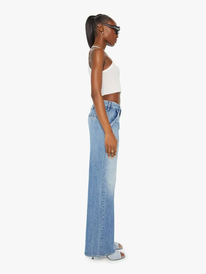 Women Wide Leg Mother Denim The Sk8er Prep Sneak Wash Are We There Yet