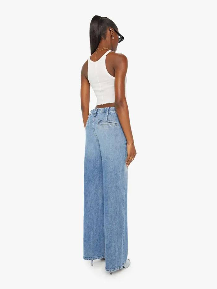 Women Wide Leg Mother Denim The Sk8er Prep Sneak Wash Are We There Yet