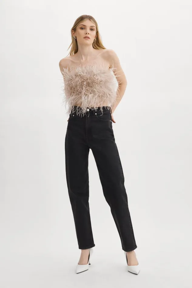 Women ZAINA Feather Bustier Feather Pink LAMARQUE Tops Women ZAINA Feather Bustier Feather Pink LAMARQUE Tops