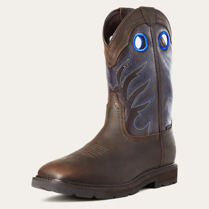 Work Boots Men Ariat Groundwork Waterproof Work Boot Dark Brown