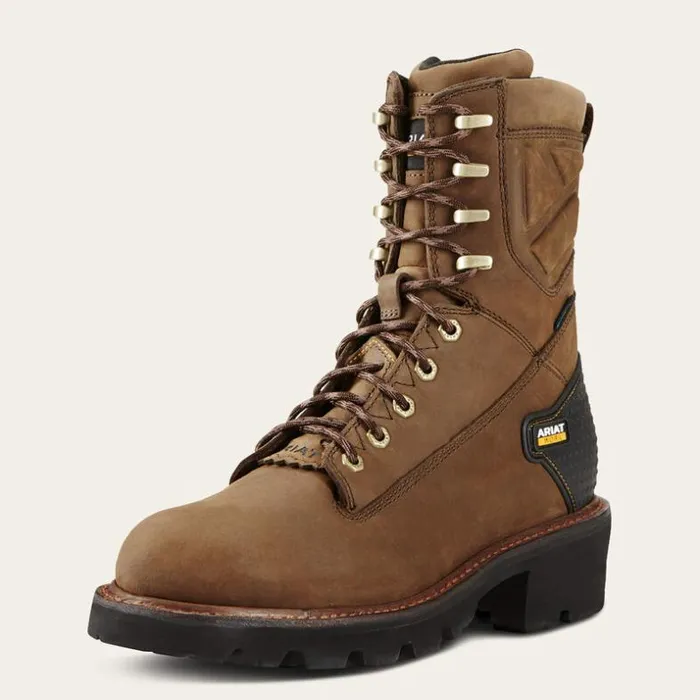 Work Boots Men Ariat Powerline 8034 Waterproof Work Boot Oily Distressed Brown Work Boots Men Ariat Powerline 8034 Waterproof Work Boot Oily Distressed Brown