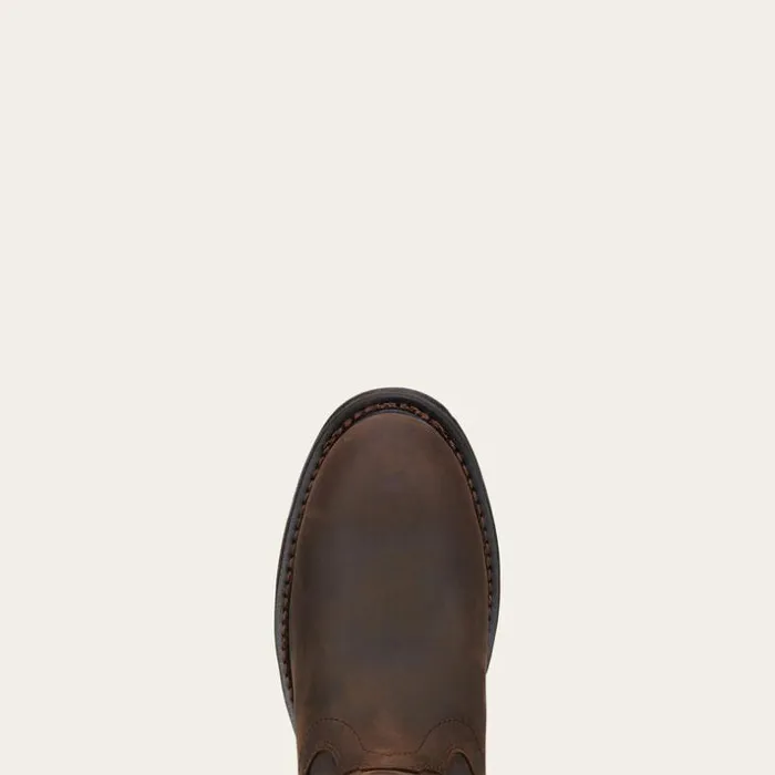 Work Boots Men Ariat WorkHog Waterproof Composite Toe Work Boot Oily Distressed Brown