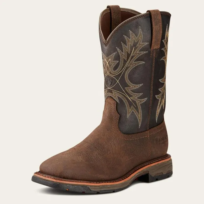 Work Boots Men Ariat WorkHog Waterproof Work Boot Bruin Brown