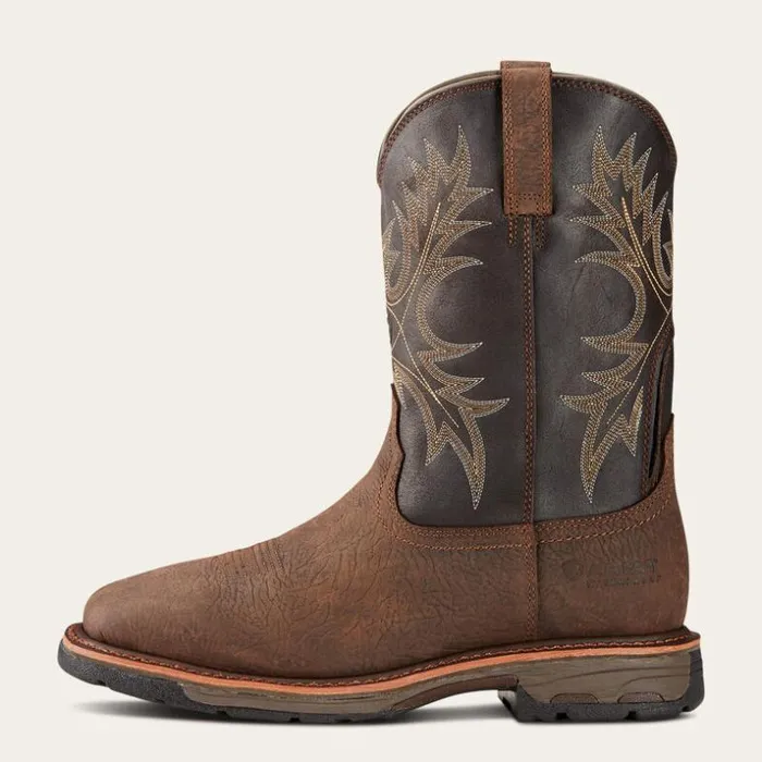 Work Boots Men Ariat WorkHog Waterproof Work Boot Bruin Brown Work Boots Men Ariat WorkHog Waterproof Work Boot Bruin Brown